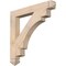 Ekena Millwork Merced Arts & Crafts Smooth Bracket, Douglas Fir, 3 1/2"W x 28"D x 28"H BKT04X28X28MRC03SDF - alternate 1